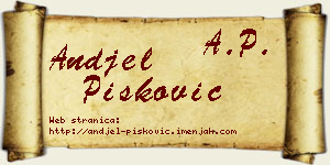 Anđel Pisković vizit kartica